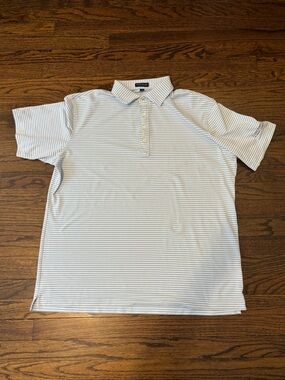 Peter Millar Stripe Crown Charter Performance Mesh Golf Polo